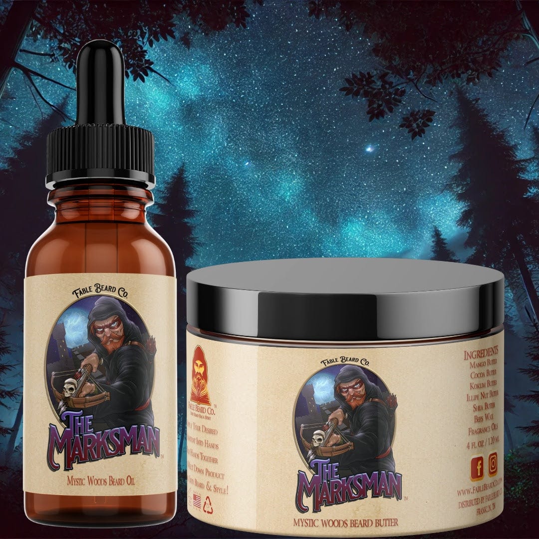 The Marksmans - Beard Oil & Butter Kit - Crisp Pine, Warm Cedar, Fresh Sandalwood, Soft Mosses, and Mystical Amber