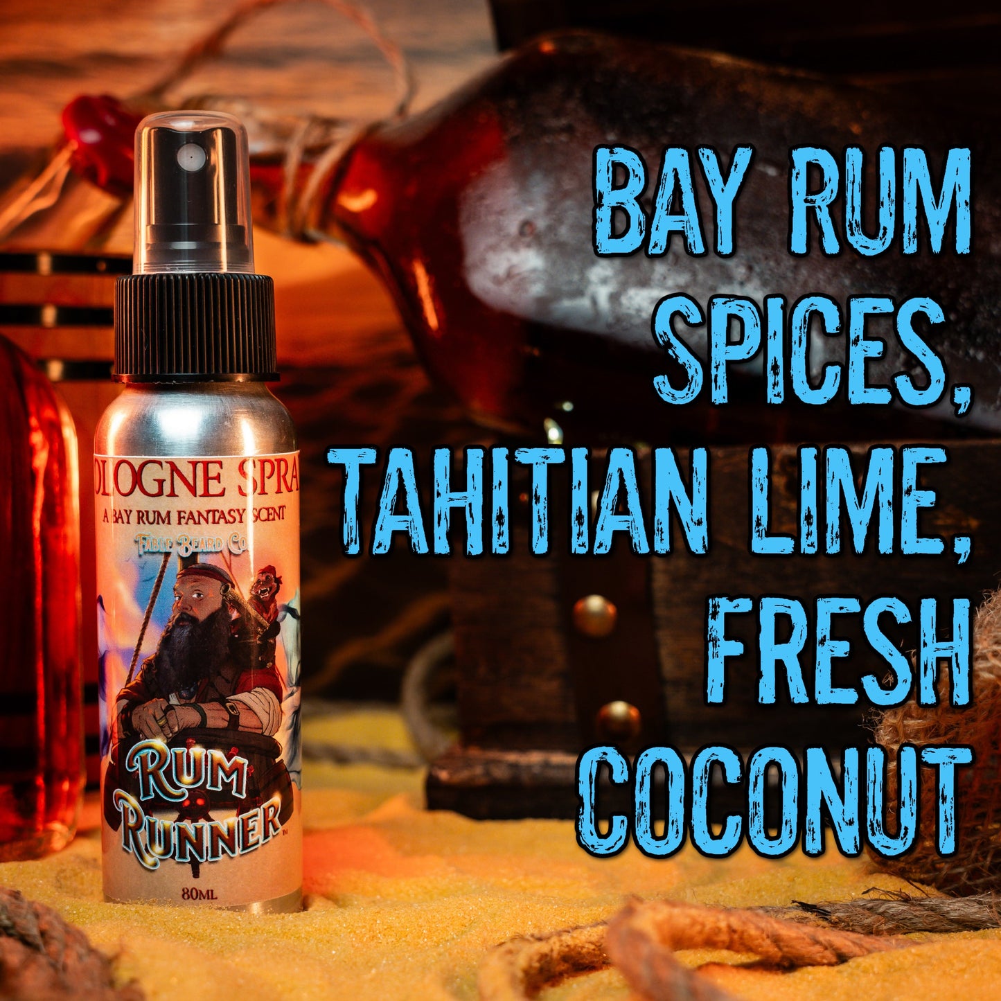 Rum Runner - Cologne - Bay Rum Spices, Tahitian Lime, Fresh Coconut