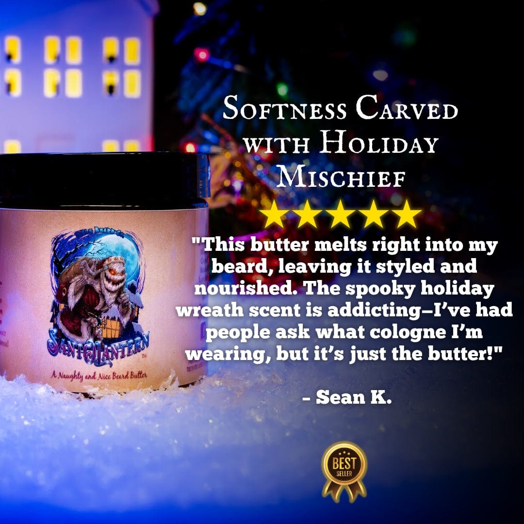Sant-O-Lantern - Beard Butter - Christmas Pine, Cold Winter Night, Sneaky Pomegranate, & Spooky Holiday Wreath