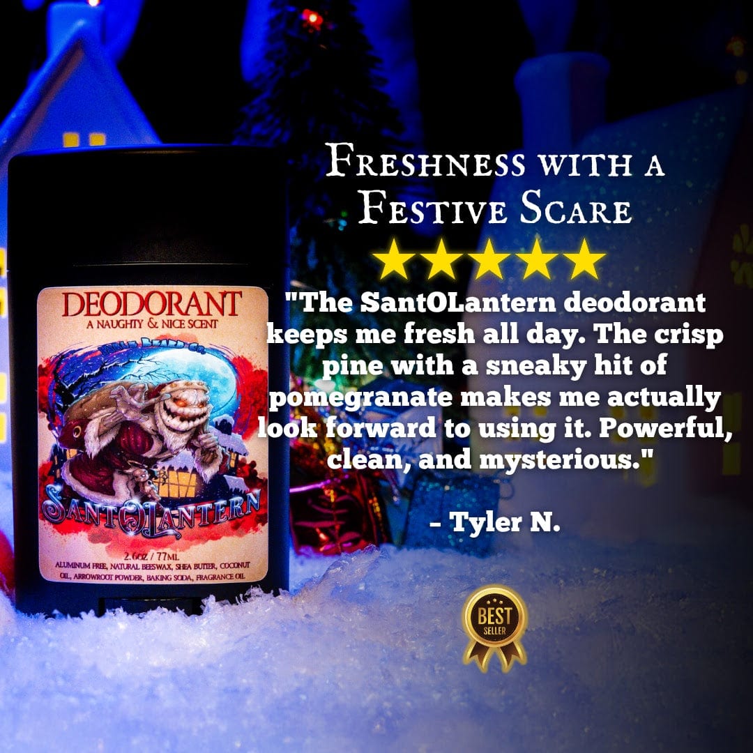 Sant-O-Lantern - Deodorant - Christmas Pine, Cold Winter Night, Sneaky Pomegranate, & Spooky Holiday Wreath