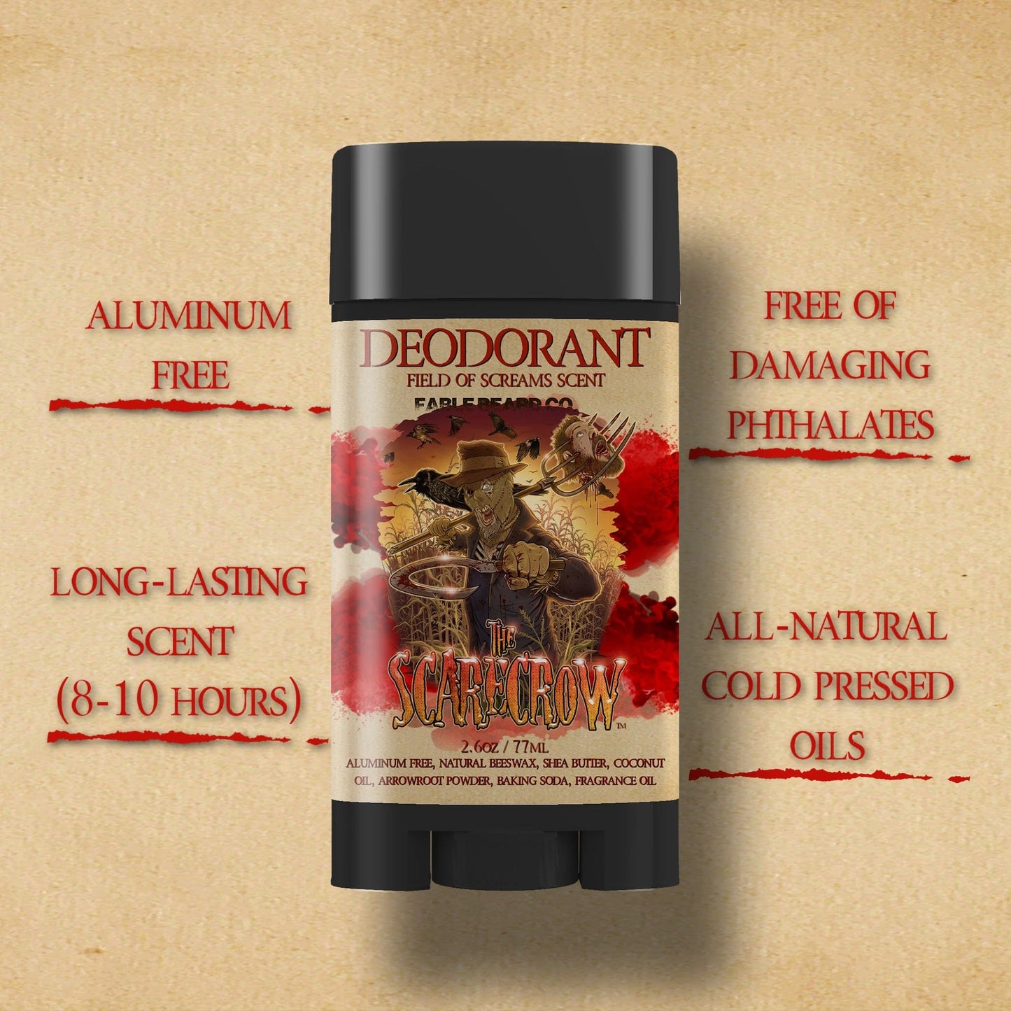 The Scarecrow - Deodorant - Warm Pumpkin Spice, Withered Hay Fields, and Fall Leaves