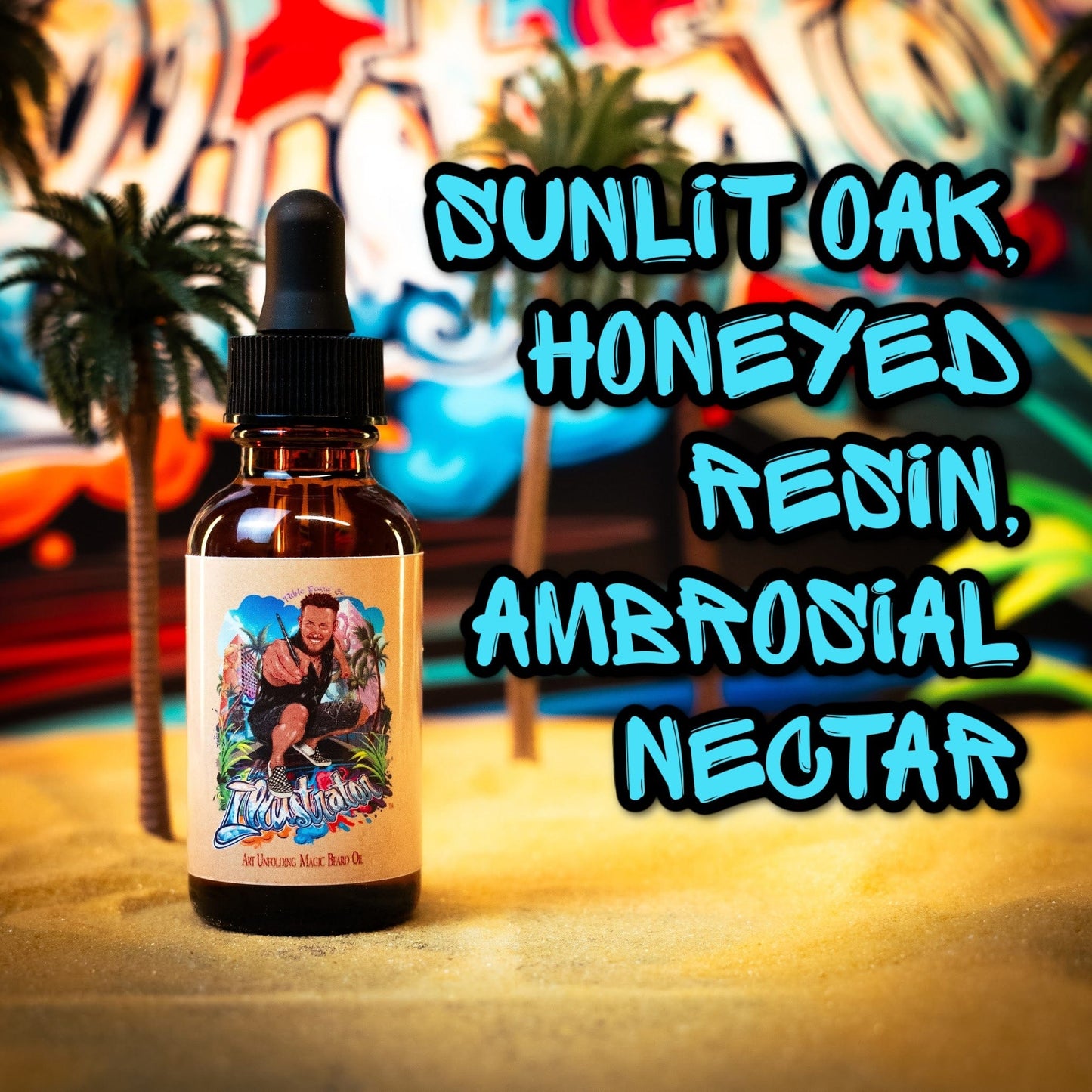 The Illustrator - Beard Oil & Balm Kit - Sunlit Oak, Honeyed Resin, Ambrosial Nectar