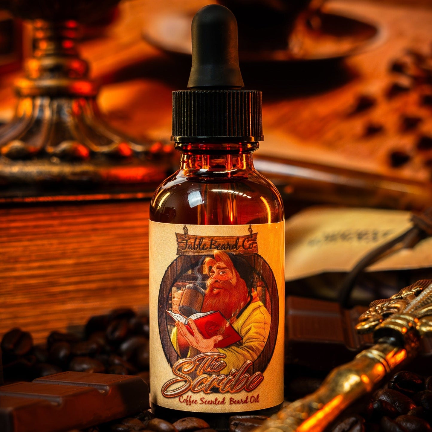 The Scribe - Beard Oil - Coffee Beans, Dark Chocolate, Dark Espresso, Frothy Latte