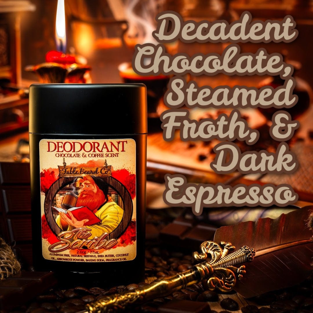 The Scribe - Deodorant - Coffee Beans, Dark Chocolate, Dark Espresso, Frothy Latte