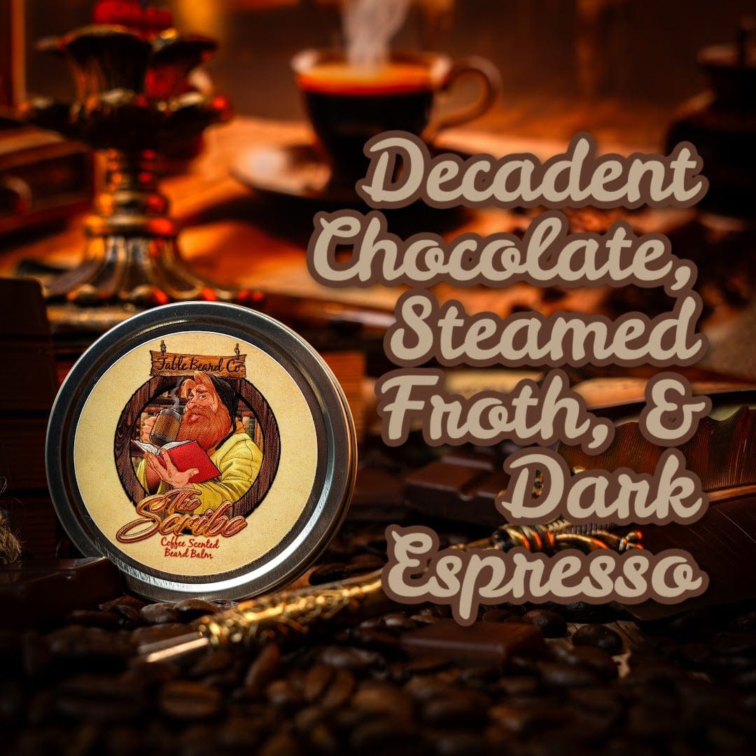 The Scribe - Beard Balm - Coffee Beans, Dark Chocolate, Dark Espresso, Frothy Latte