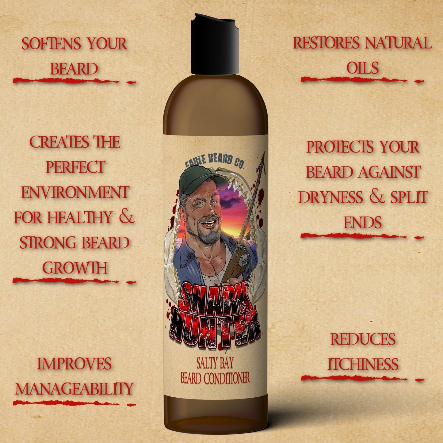 The Shark Hunter - Beard Conditioner - Succulent Island Pineapple, Toasted Coconut Husk, Pinewood Essence