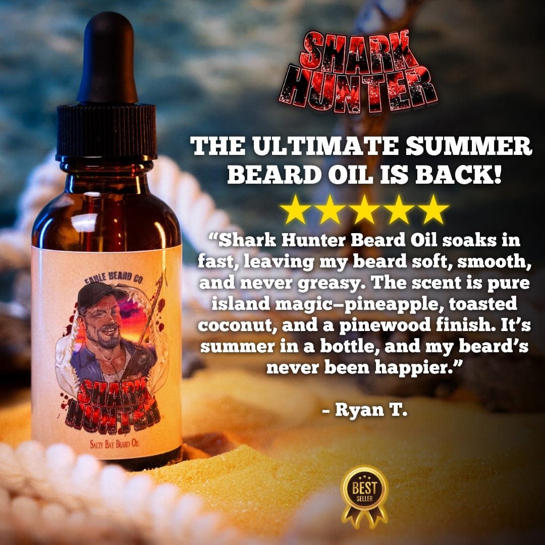 The Shark Hunter - Beard Oil - Succulent Island Pineapple, Toasted Coconut Husk, Pinewood Essence