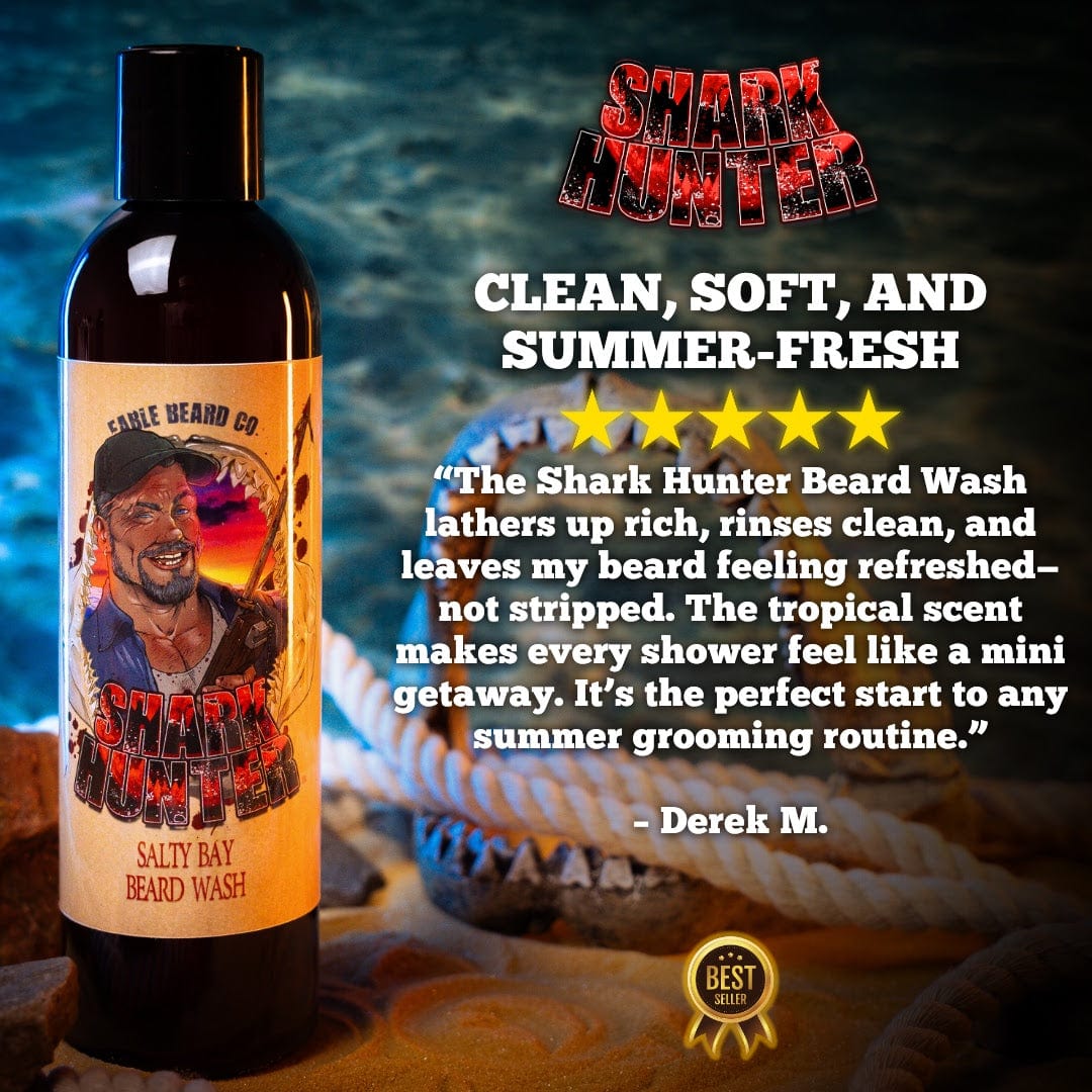 The Shark Hunter - Beard Wash - Succulent Island Pineapple, Toasted Coconut Husk, Pinewood Essence