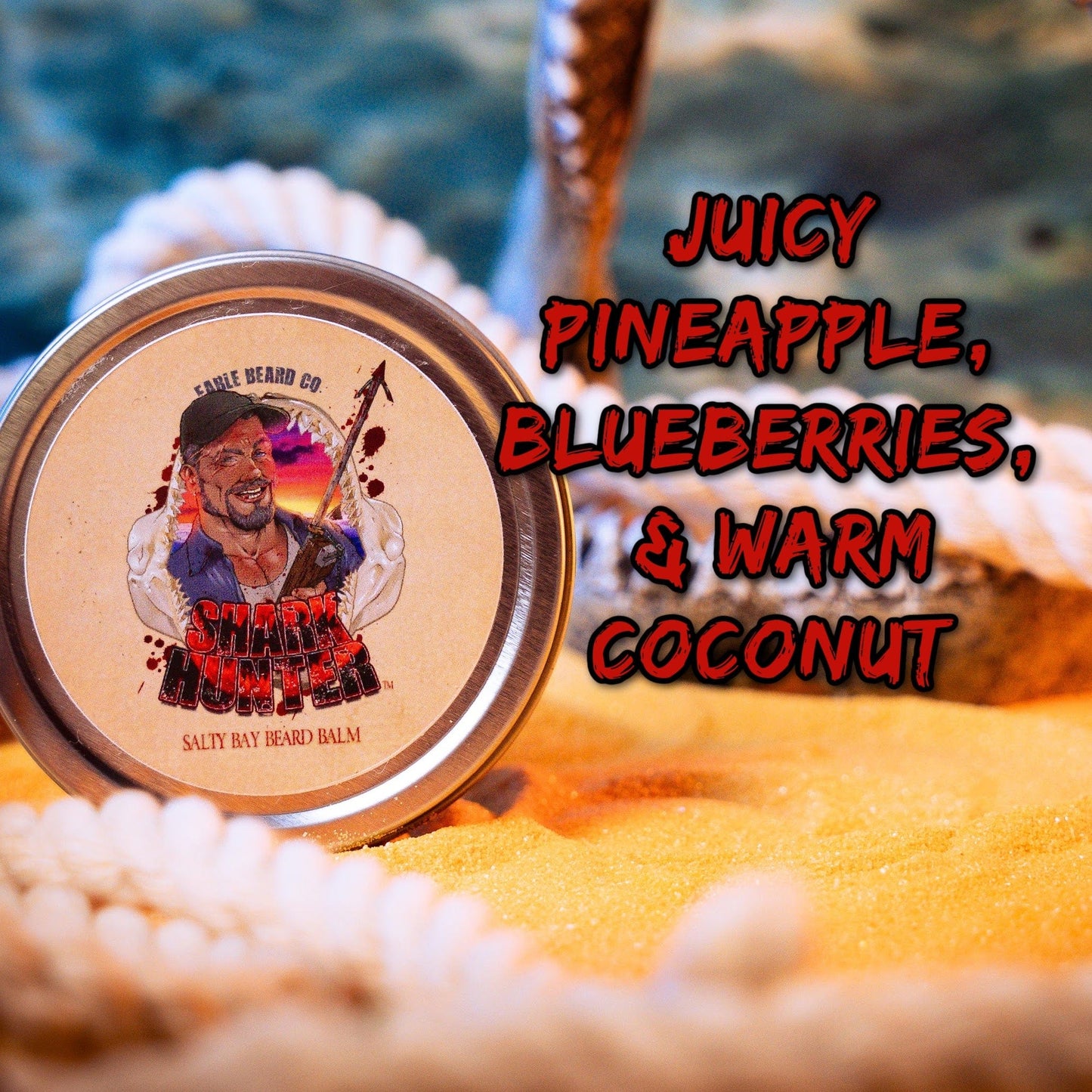 The Shark Hunter - Beard Balm - Succulent Island Pineapple, Toasted Coconut Husk, Pinewood Essence