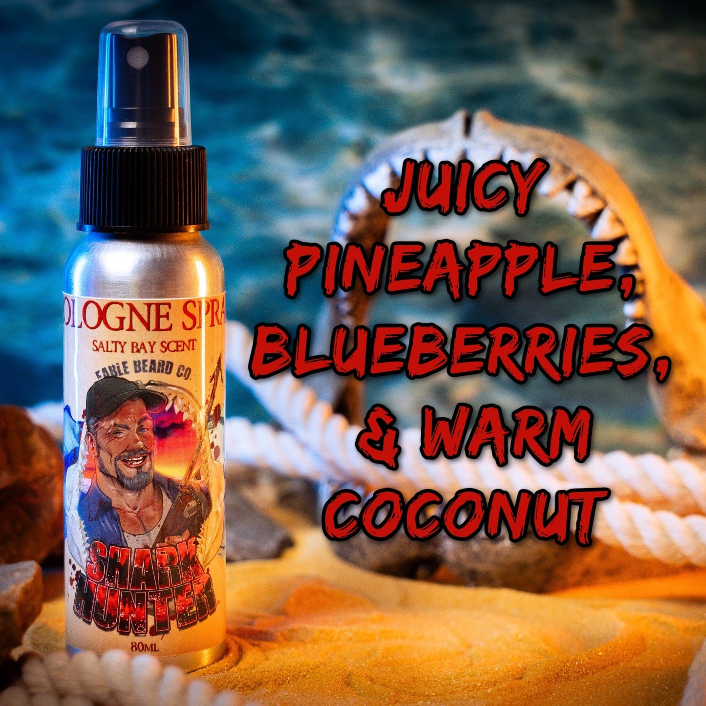 The Shark Hunter - Cologne - Succulent Island Pineapple, Toasted Coconut Husk, Pinewood Essence