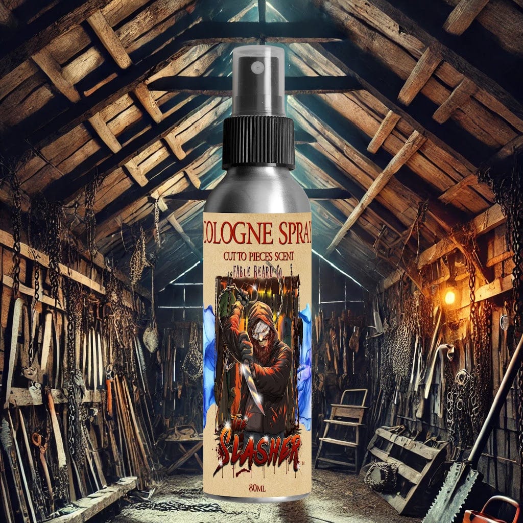 The Slasher - Cologne - Spiced Rum Cake, Smoldering Citrus, Splintered Wood and Sinister Cinnamon