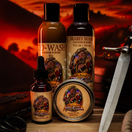 The Hero - Complete Balm Kit - Warm Tobacco, Light Cologne, & Mystical Amber
