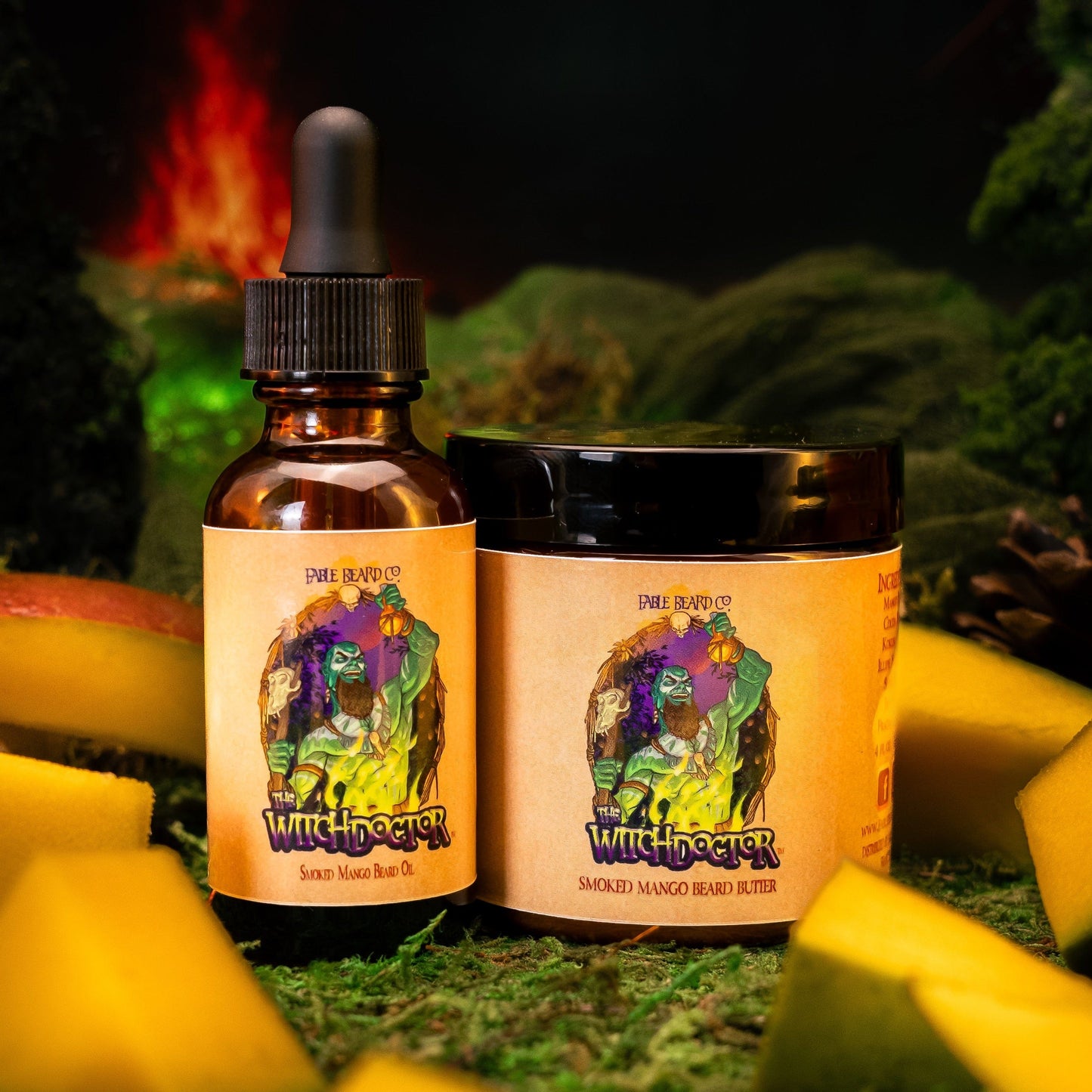 The Witch Doctor - Beard Oil & Butter Kit - Smoked Mango, Island Breeze, Dark Musk