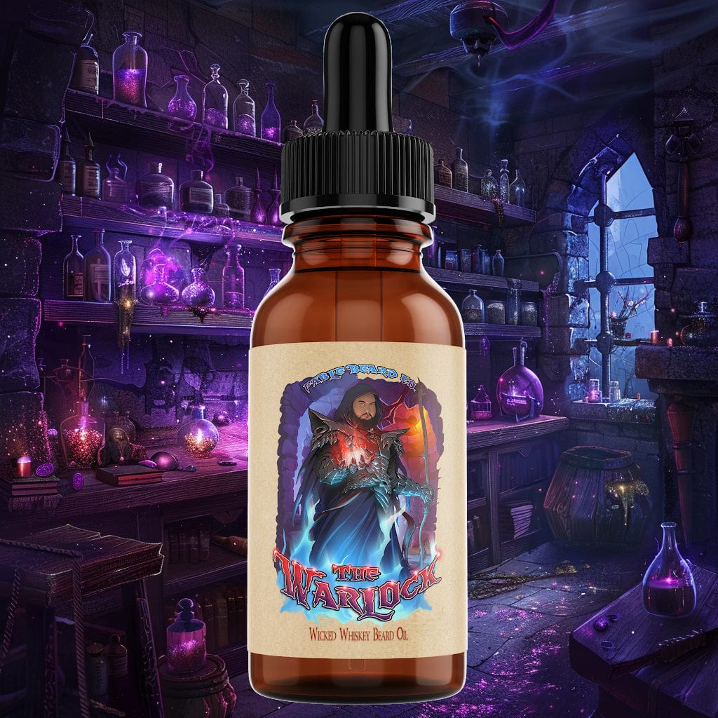 The Warlock - Beard Oil - Dark Tobacco, Brown Ale, Citrus Spark, and Cherry Mist