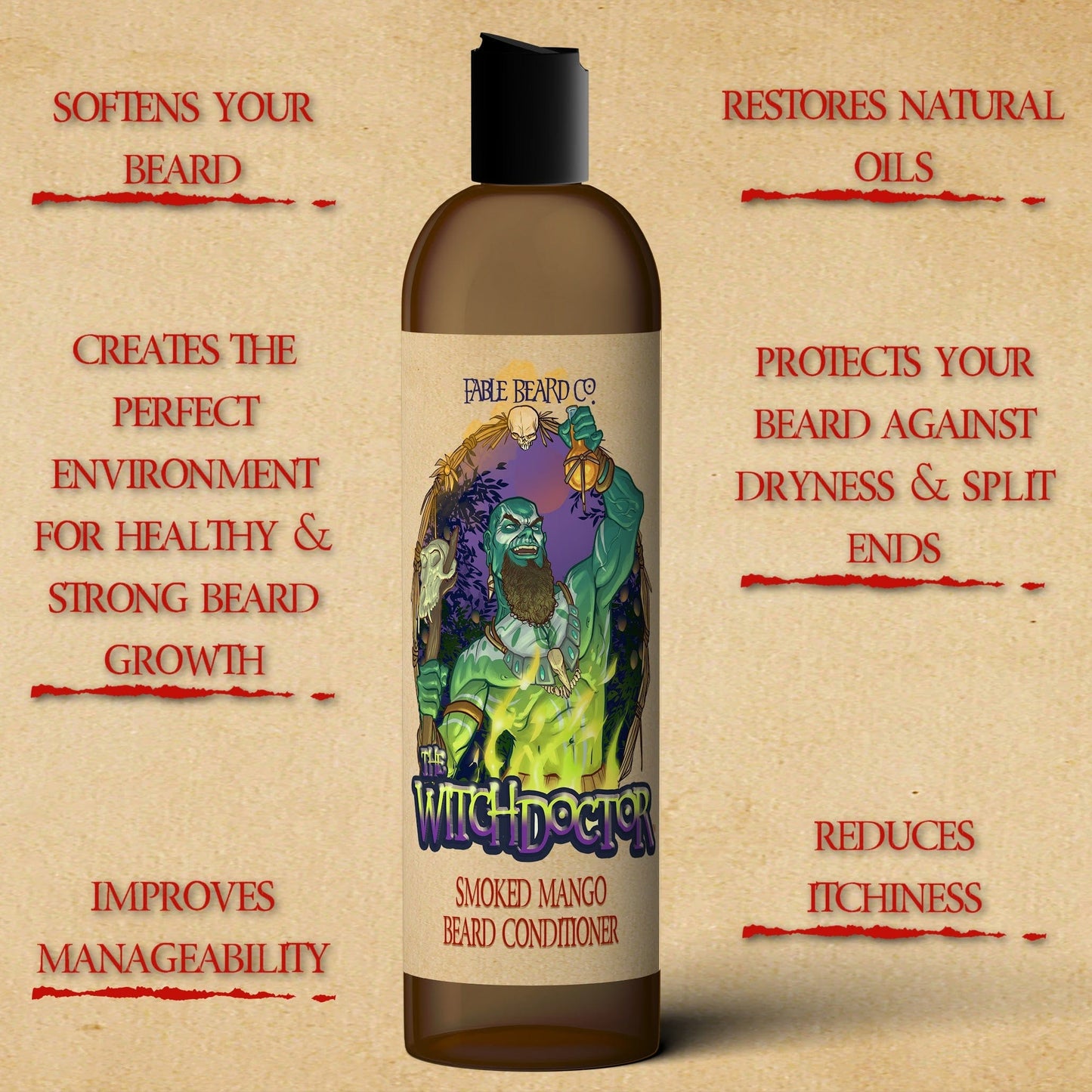 The Witch Doctor - Beard Conditioner - Smoked Mango, Island Breeze, Dark Musk