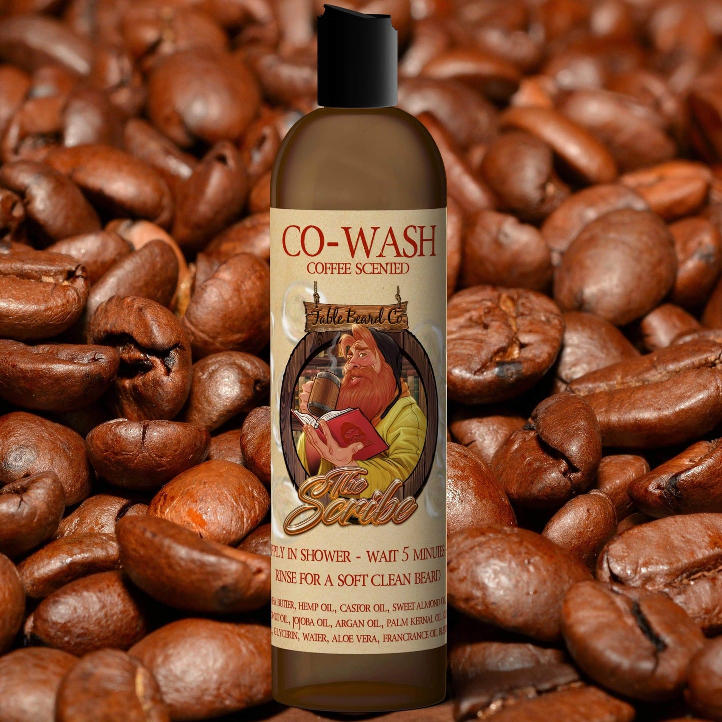 Fable Beard Co. 8oz The Scribe Co-Wash - Coffee Scented Beard Conditioner