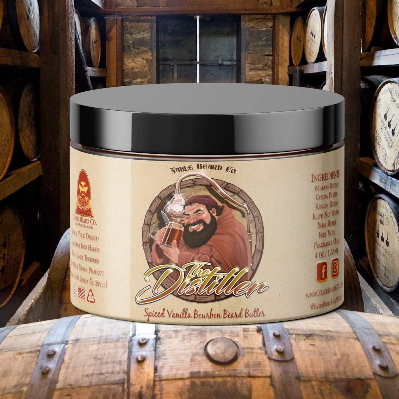 The Distiller - A Spiced Vanilla Bourbon Beard Butter