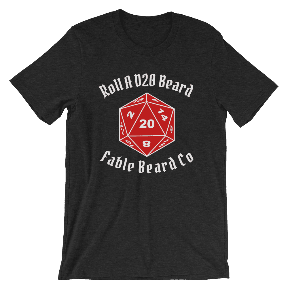Fable Beard Co. Black Heather / S Roll A D20 Beard T-Shirt