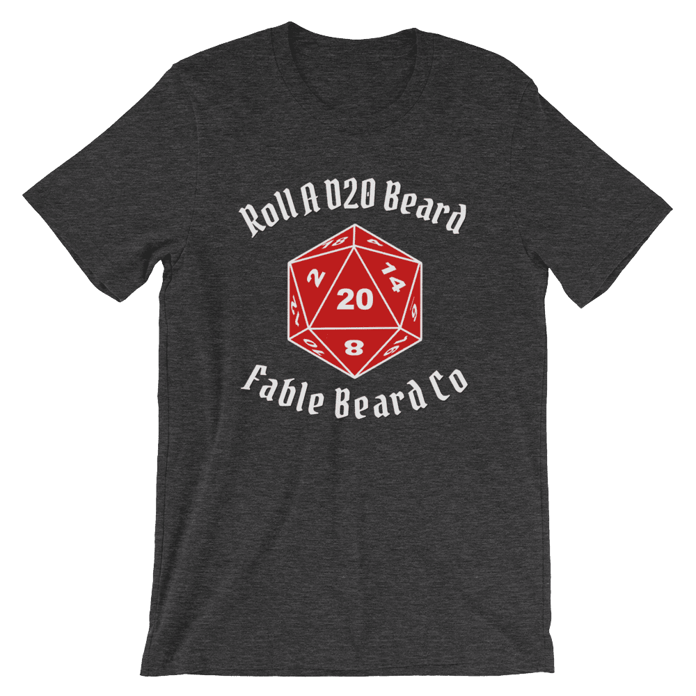 Fable Beard Co. Dark Grey Heather / S Roll A D20 Beard T-Shirt
