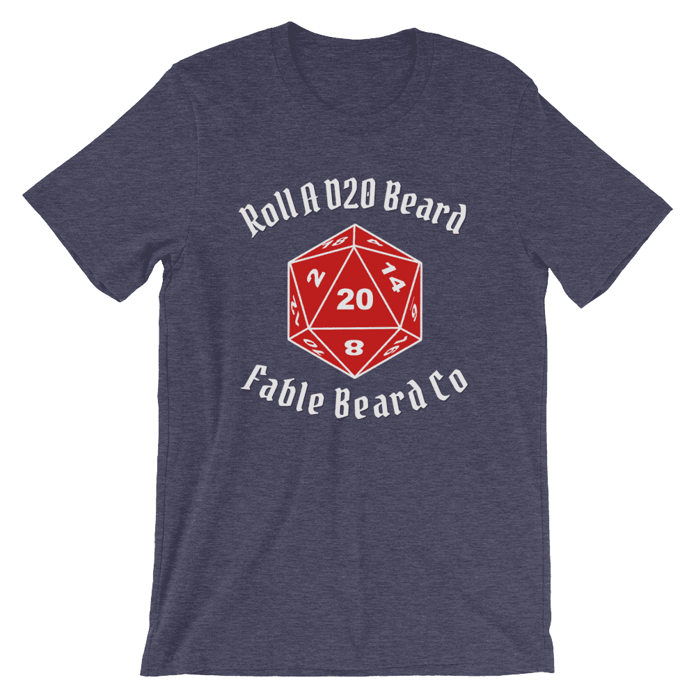 Fable Beard Co. Heather Midnight Navy / S Roll A D20 Beard T-Shirt
