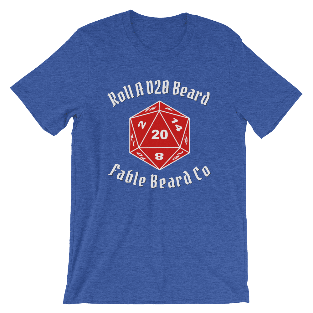 Fable Beard Co. Heather True Royal / S Roll A D20 Beard T-Shirt