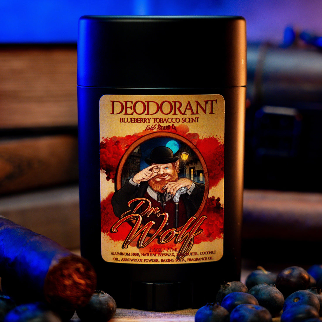Dr. Wolf deodorant from Fable Beard Co, part of a daily routine to get rid of armpit odor