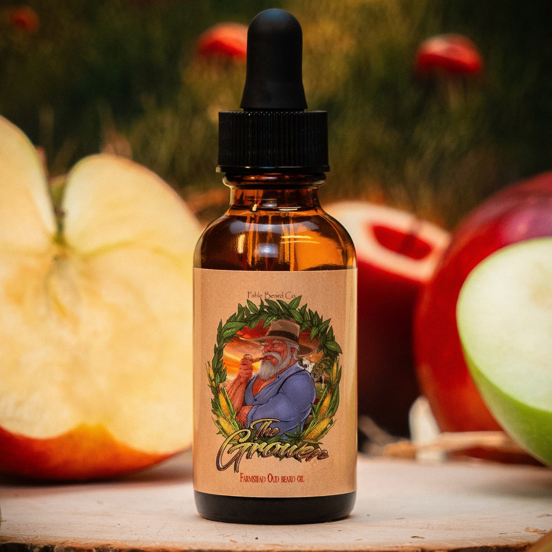 The Grower beard oil by Fable Beard Co., for keeping skin comfortable through the beard growing stages