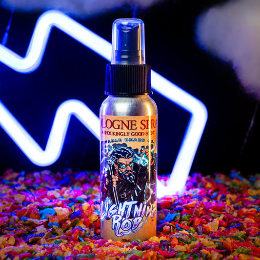 The Lightning Rod cologne by Fable Beard Co, part of a routine for how to smell good all day