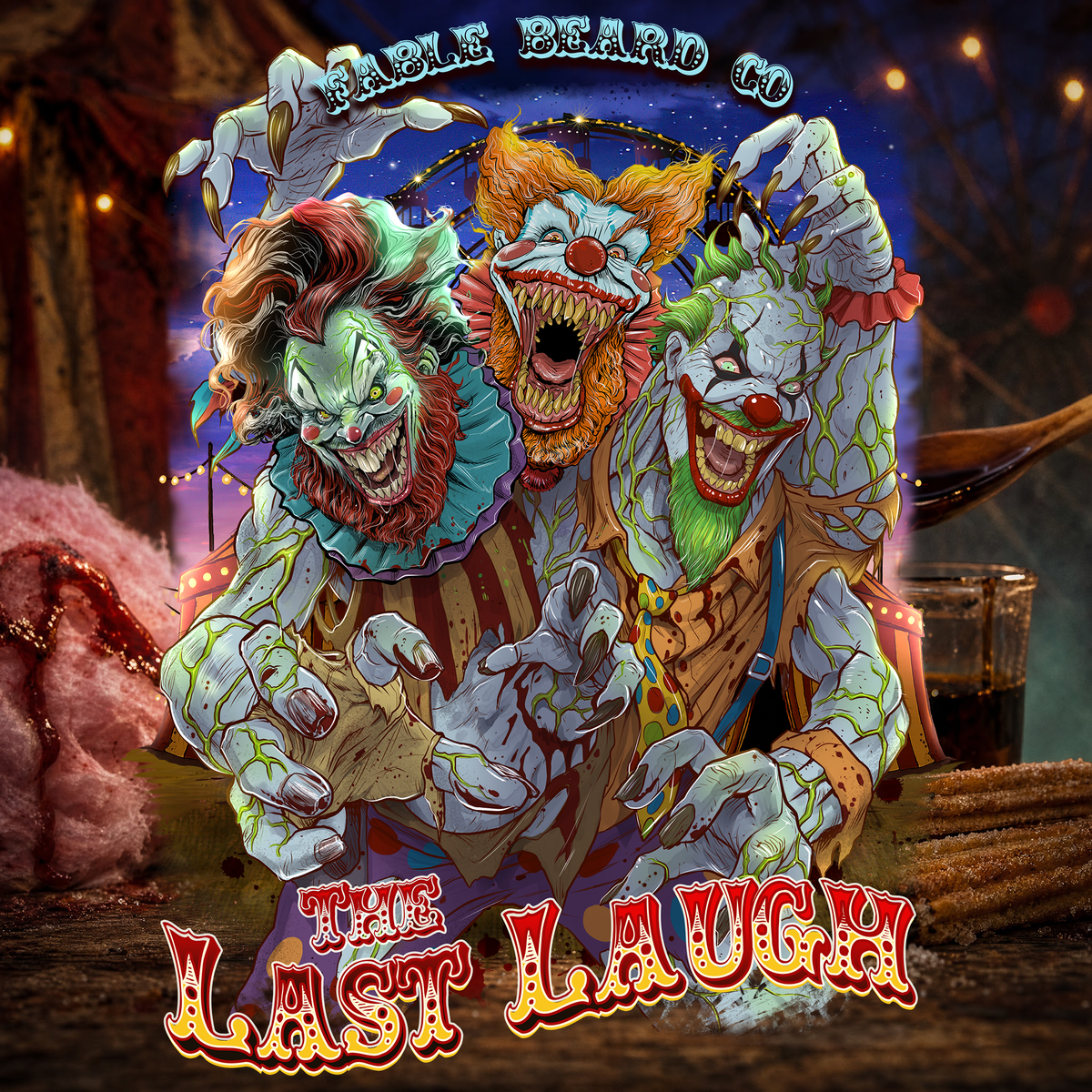 The Last Laugh - Manic Cotton Candy, Twisted Churros, Wicked Maple Drizzle