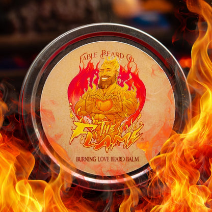 The Flame - Beard Balm - Creamy Sandalwood, Rich Musk, Sparkling Champagne, and Honey Drizzle