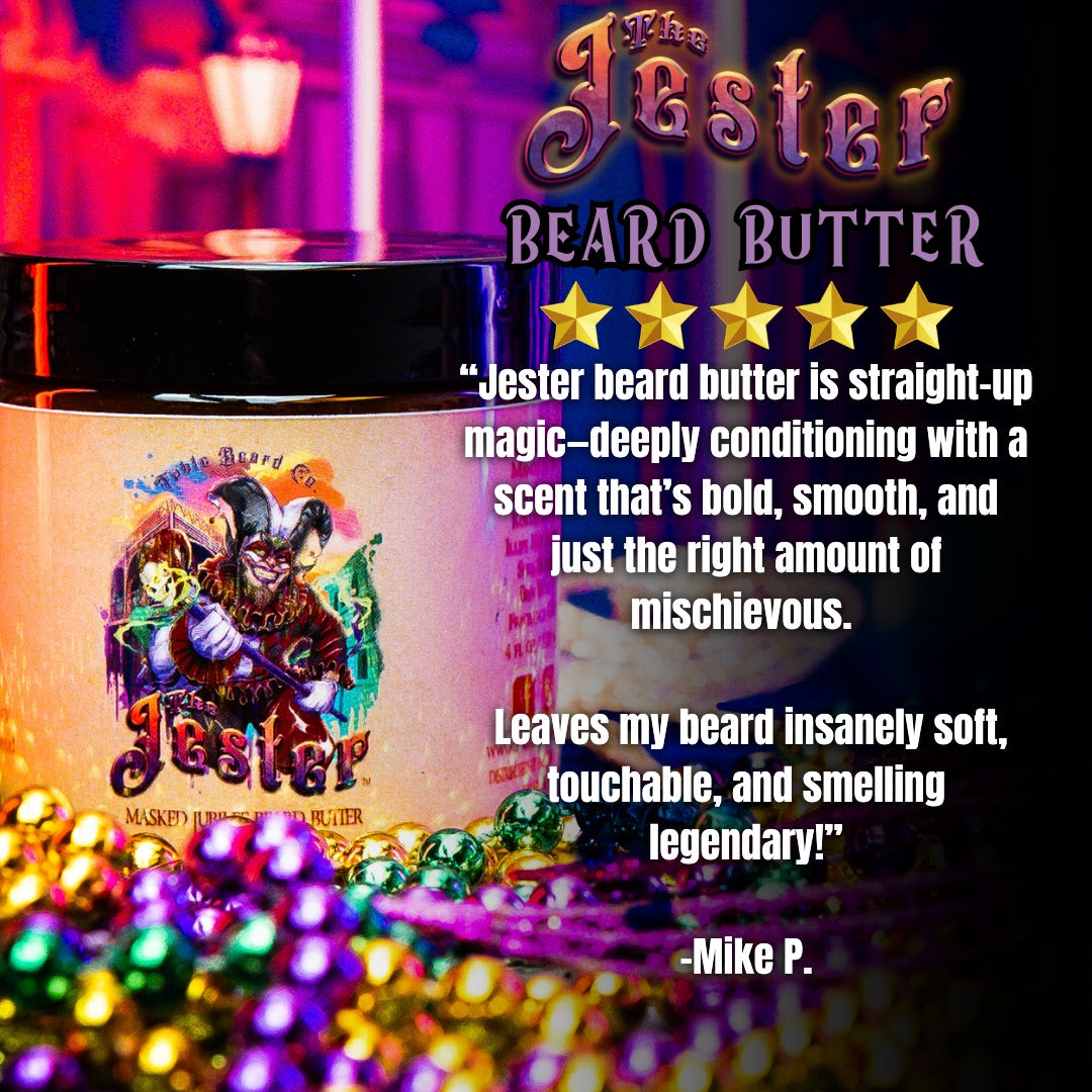 The Jester - Beard Oil & Butter Kit - Sugared Dates, Mulled Wine, Clean Vetiver, Black Currant