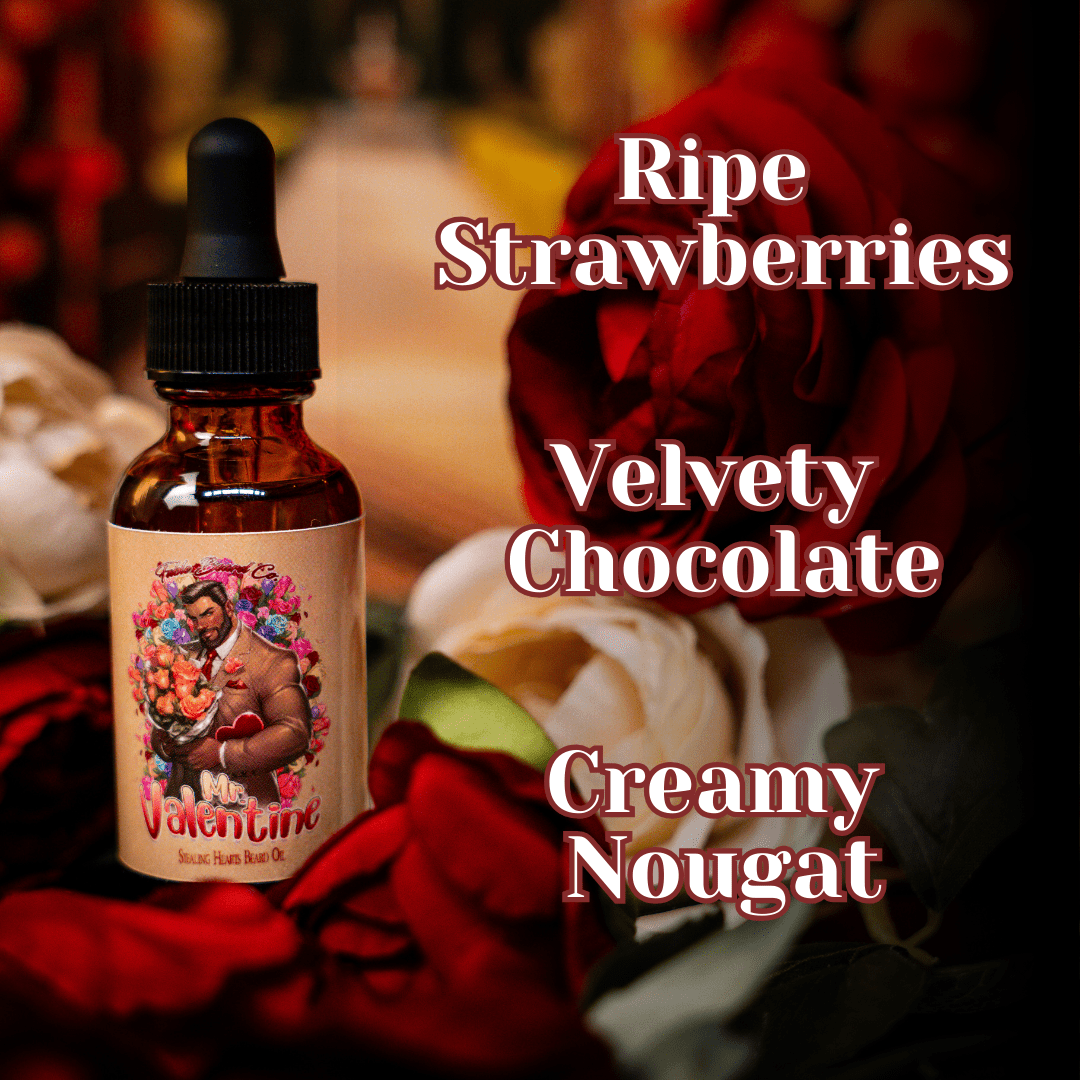 Mr. Valentine - Beard Oil - Ripe Strawberries, Velvety Chocolate, and Creamy Nougat