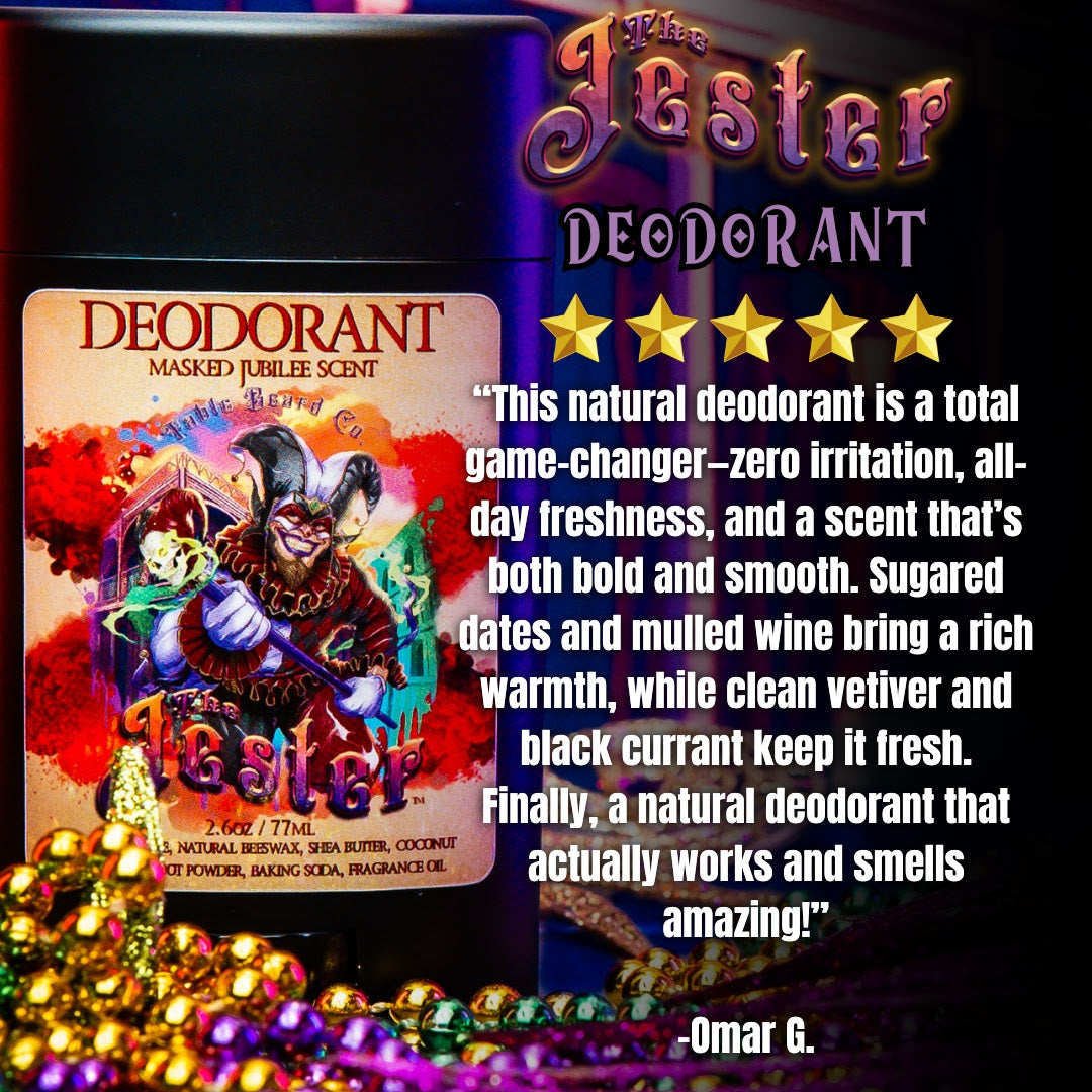 The Jester - Deodorant - Sugared Dates, Mulled Wine, Clean Vetiver, Black Currant