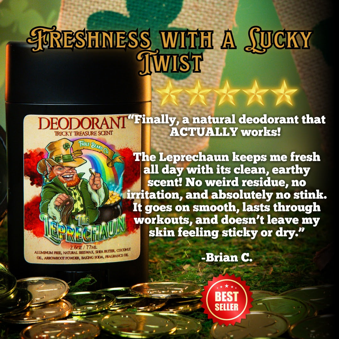 The Leprechaun - Deodorant - Green Clover, Fresh Rosemary, Black Pepper, and Irish Mist