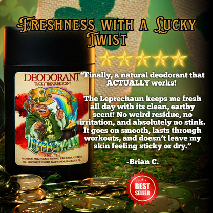 The Leprechaun - Deodorant - Green Clover, Fresh Rosemary, Black Pepper, and Irish Mist