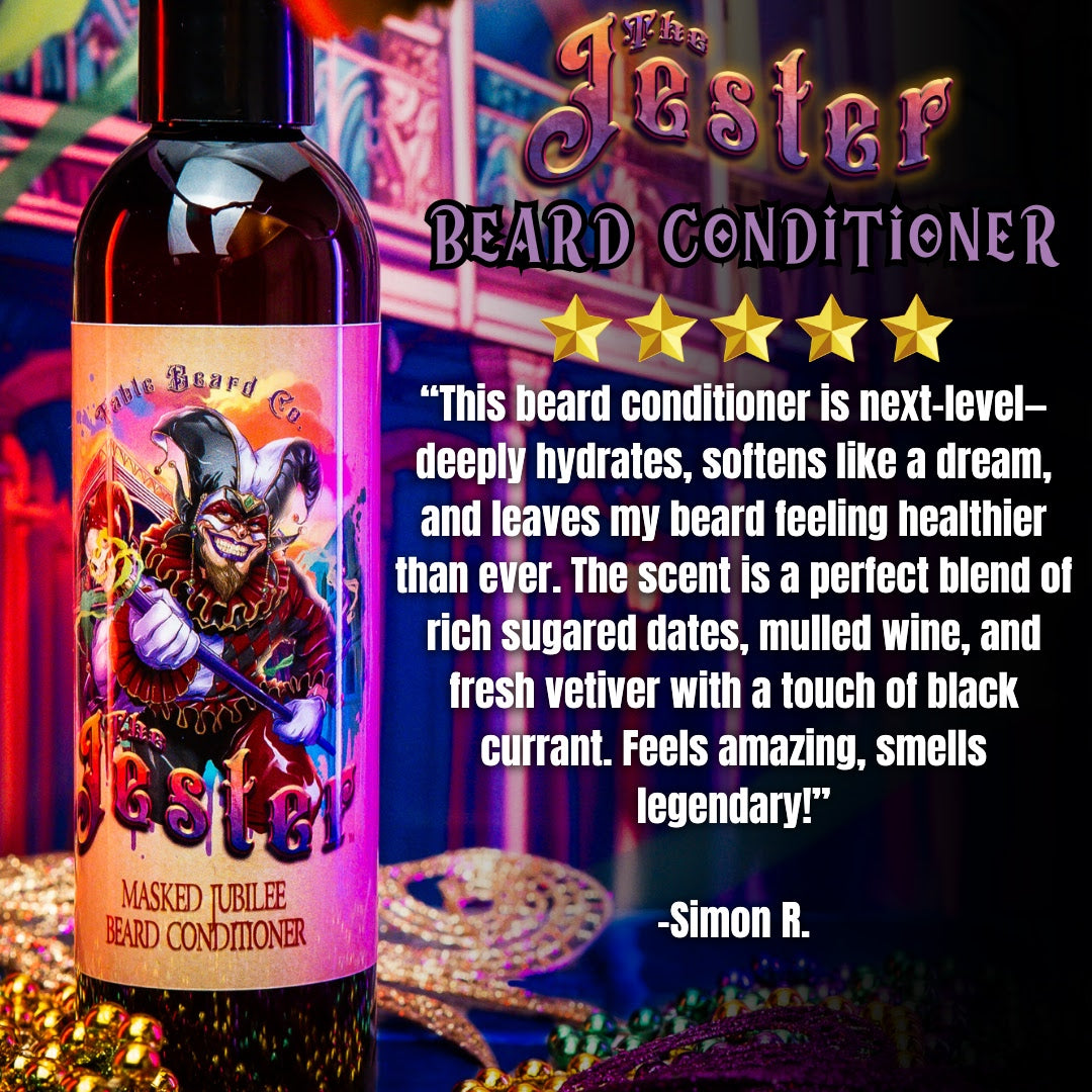 The Jester - Beard Conditioner - Sugared Dates, Mulled Wine, Clean Vetiver, Black Currant