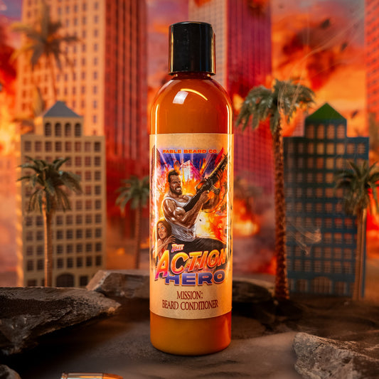 The Action Hero - Beard Conditioner - Musky Cedarwood, Warm Caraway, Velvety Apricot