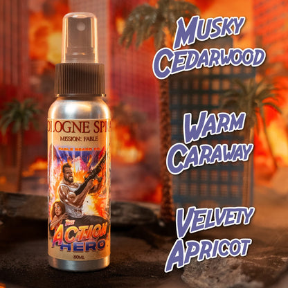 The Action Hero - Cologne - Musky Cedarwood, Warm Caraway, Velvety Apricot