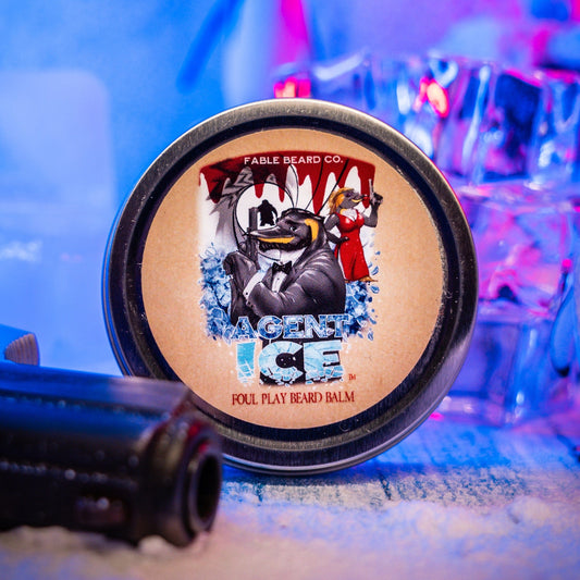 Agent Ice - Beard Balm - Frosted Cologne, Alluring Amber, Peppermint Schnapps, Devious Musk