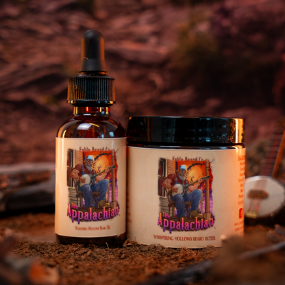 The Appalachian - Beard Oil & Butter Kit - Homestead Honey Cream, Black Mountain Coffee, Rustic Maple Leaf