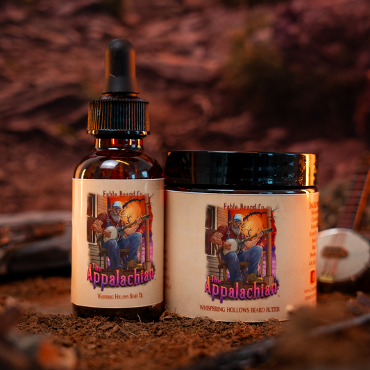 The Appalachian - Beard Oil & Butter Kit - Homestead Honey Cream, Black Mountain Coffee, Rustic Maple Leaf