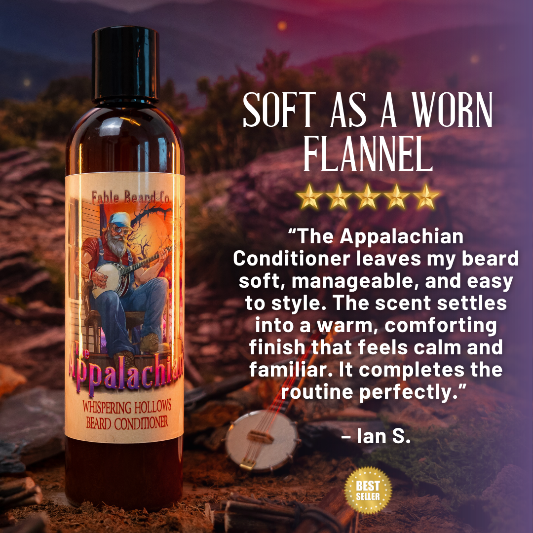 The Appalachian - Beard Conditioner - Homestead Honey Cream, Black Mountain Coffee, Rustic Maple Leaf