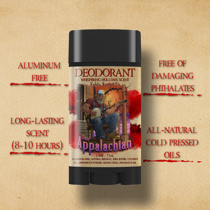The Appalachian - Deodorant - Homestead Honey Cream, Black Mountain Coffee, Rustic Maple Leaf