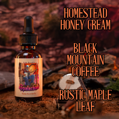 The Appalachian - Beard Oil & Balm Kit - Homestead Honey Cream, Black Mountain Coffee, Rustic Maple Leaf