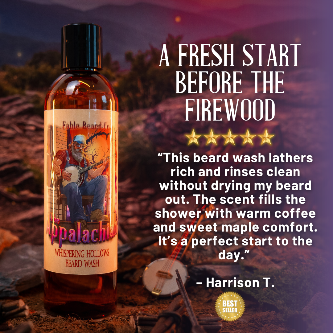 The Appalachian - Beard Wash - Homestead Honey Cream, Black Mountain Coffee, Rustic Maple Leaf