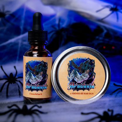 Arachnid - Beard Oil & Balm Kit - Venom-Dripped Tobacco, Cloved Apple Stew, Dark Autumn Spice