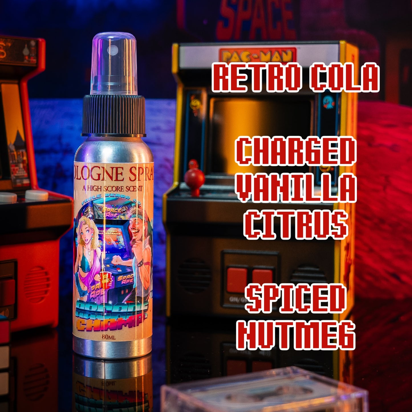 Arcade Champ - Cologne - Retro Cola, Charged Vanilla Citrus, Spiced Nutmeg