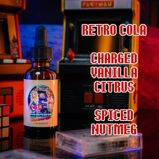 Arcade Champ - Beard Oil & Balm Kit - Retro Cola, Charged Vanilla Citrus, Spiced Nutmeg