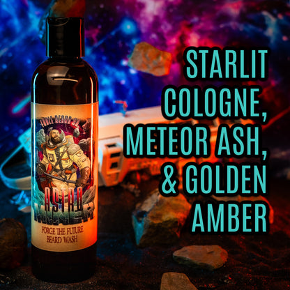 Astro Miner - Beard Wash - Starlit Cologne, Meteor Ash, Golden Amber