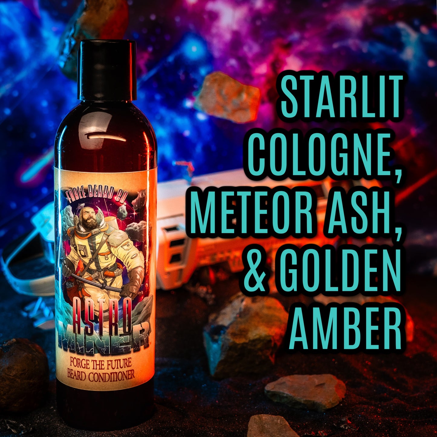 Astro Miner - Beard Conditioner - Starlit Cologne, Meteor Ash, Golden Amber